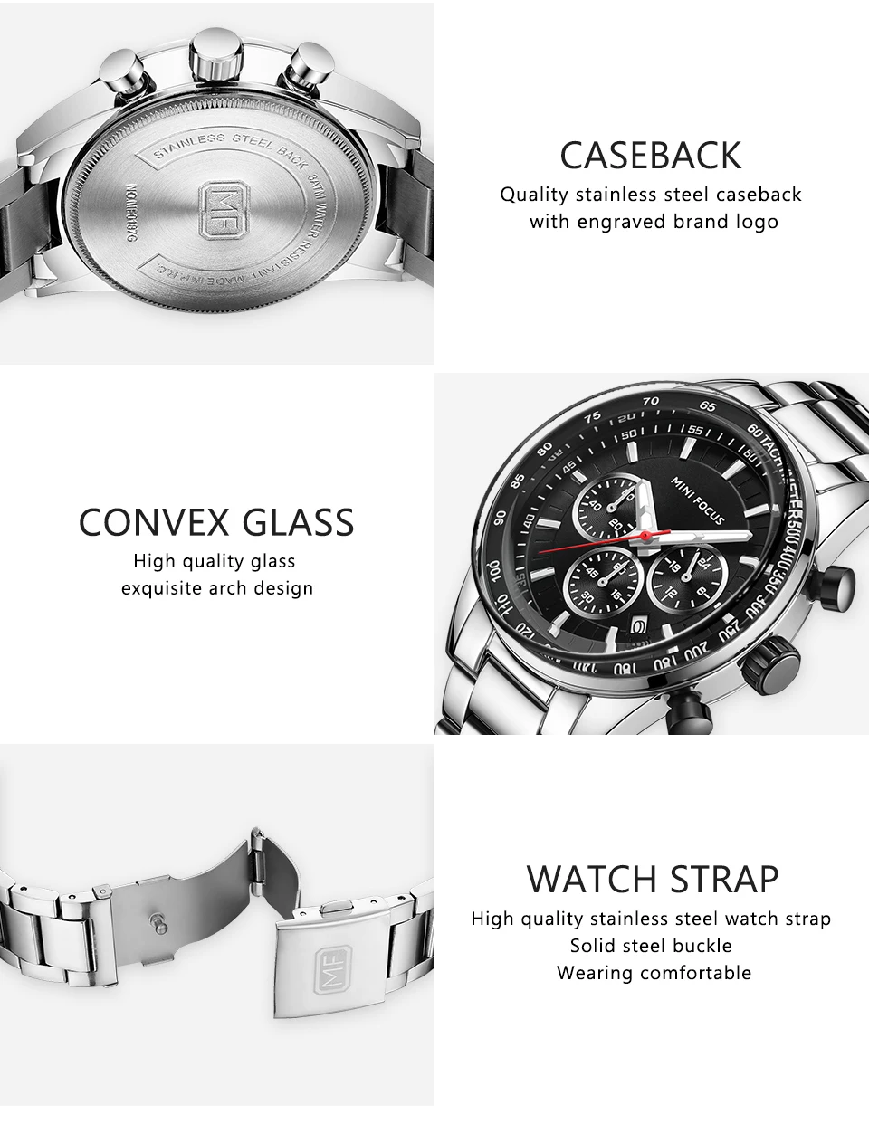 MINI FOCUS Quartz Watch for Men Waterproof_voghion.com