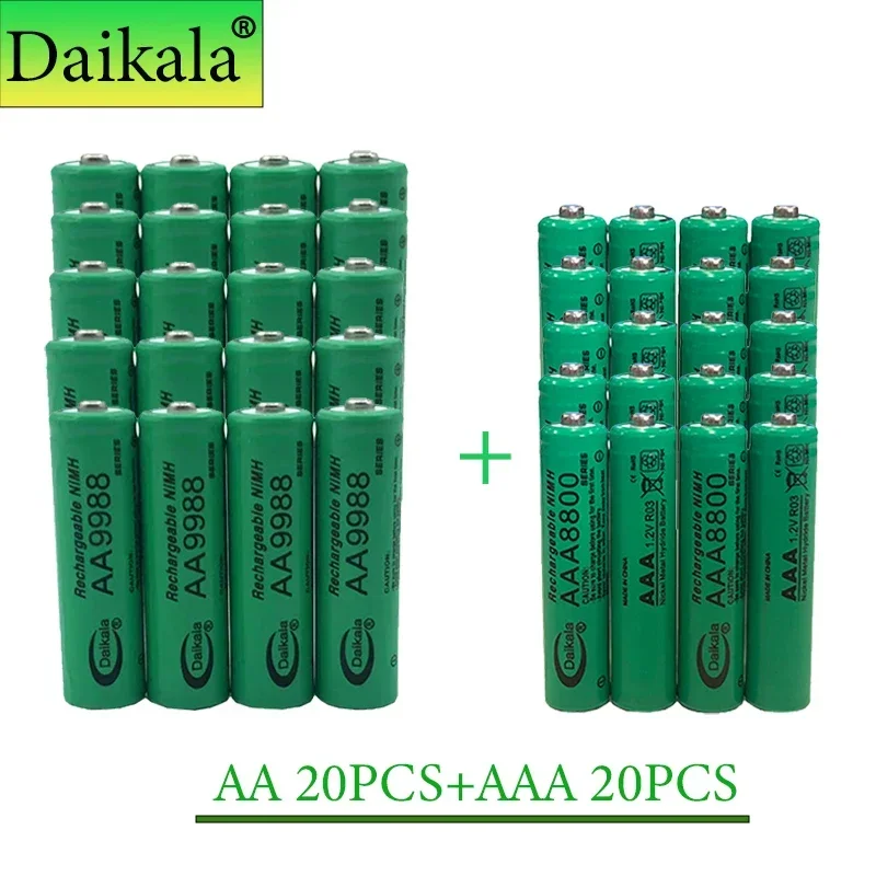 

Free Shipping 2023New Bestselling 1.2V AA9988MAH+AAA8800MAH AA AAABattery NI MH Rechargeable Battery for Shaver Remote Control