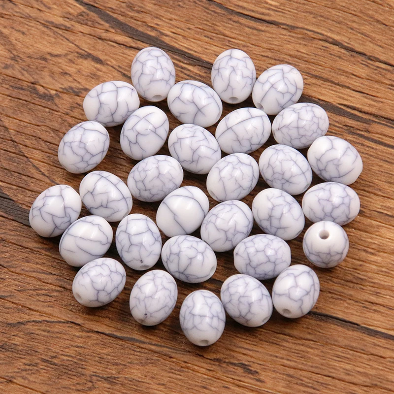 NBEADS 400 pz Perline Acriliche Metallizzate Opache con Foro Grande, Perline Acriliche Opache Distanziatrici Rotonde per Realizzare Braccialetti, Gioielli Artigianali, Foro: 5.7mm