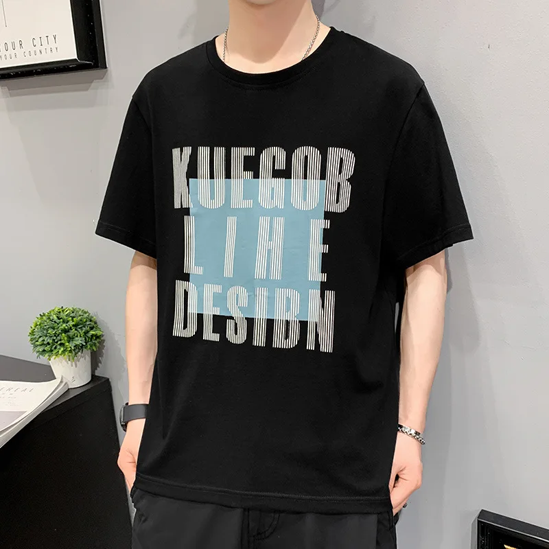 

Summer T-shirt Men Oversized 8XL Short Sleeve Casual Men Tshirt Male Hip Hop High Street Print Cotton Men Plus Size T-shirt Top