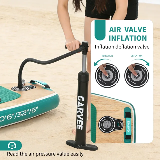 11FT/11.5FT Inflatable Stand Up Paddle Board for Adults & Youth, Wide Stable Non-Slip EVA Deck SUP with Paddle, Hand Pump & Carry Bag, All-Skill Level Paddle Board for Water Sports