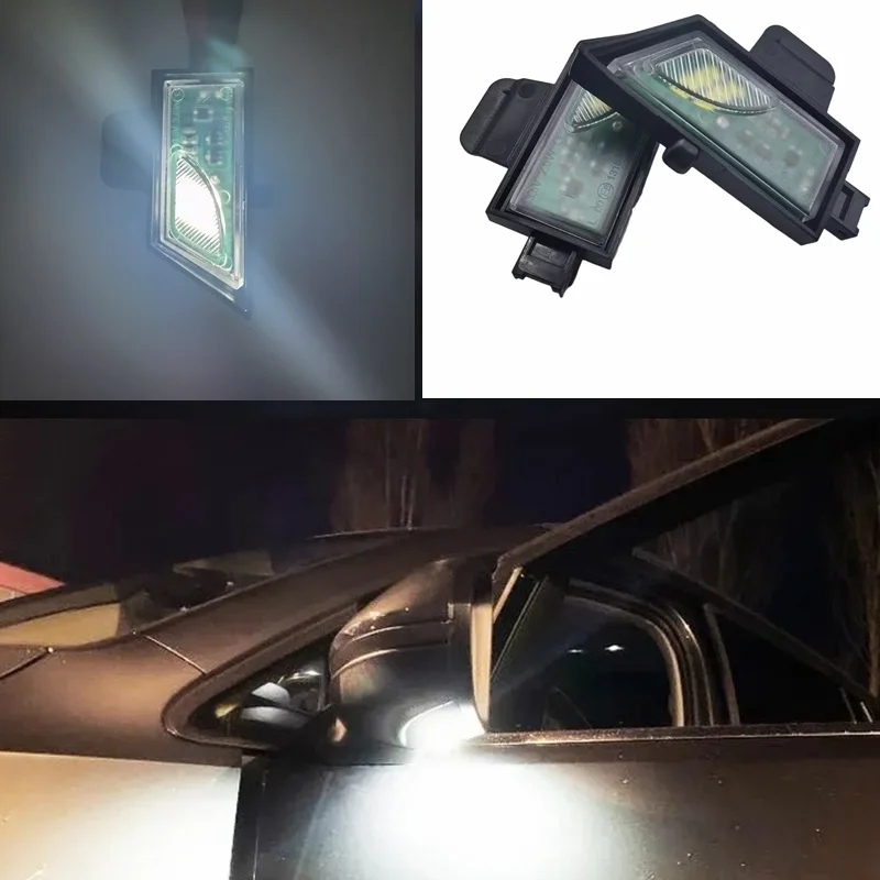 White LED Puddle Lights - No Error, Canbus-Compatible, Pack of 2