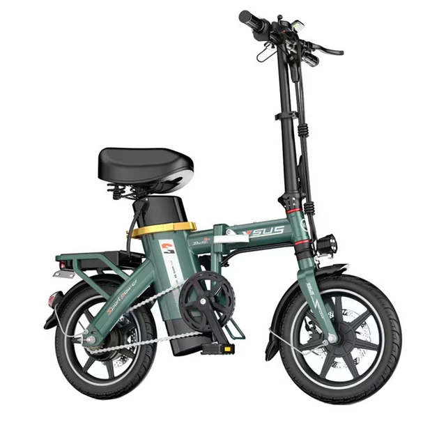 Bicicleta eléctrica de asistencia, Scooter de movilidad de 350W, 14 pulgadas,  plegable, aleación de aluminio, amortiguación, freno de disco de aceite -  AliExpress