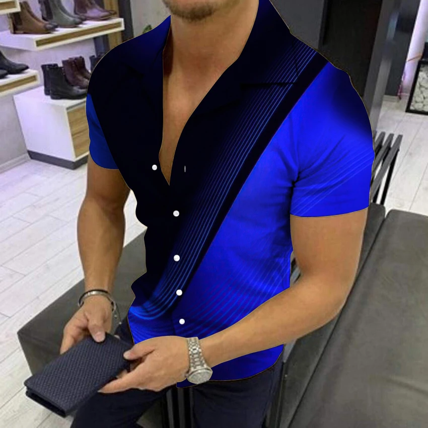 

Men's Social Shirts Male Hawaiian Short Sleeve shirt 2023 Fashion Beach Print Shirt Casual Loose Tops Men's Clothing Camisas