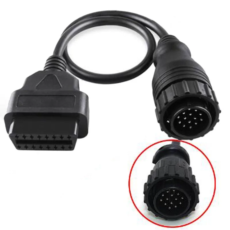 

Car Diagnostic Cable OBD II ODB 2 Car Adapter Car Diagnostic Tool For MB 14pin Adapter TO 16 pin Connect Cable Adapter