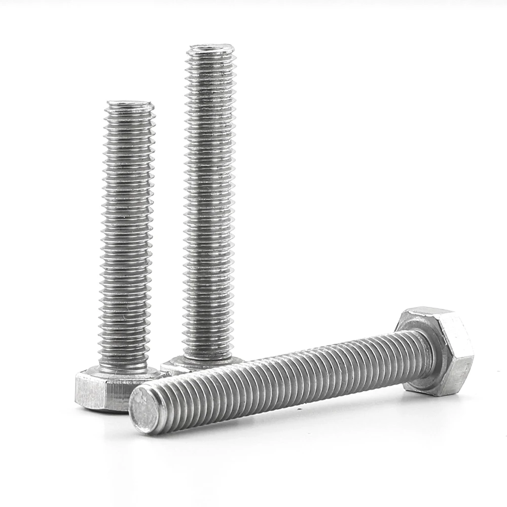 NINDEJIN M4 M5 M6 M8 External Hex Hexagon Head Screws Assortment Kit with Nuts Washers Stainless Steel
