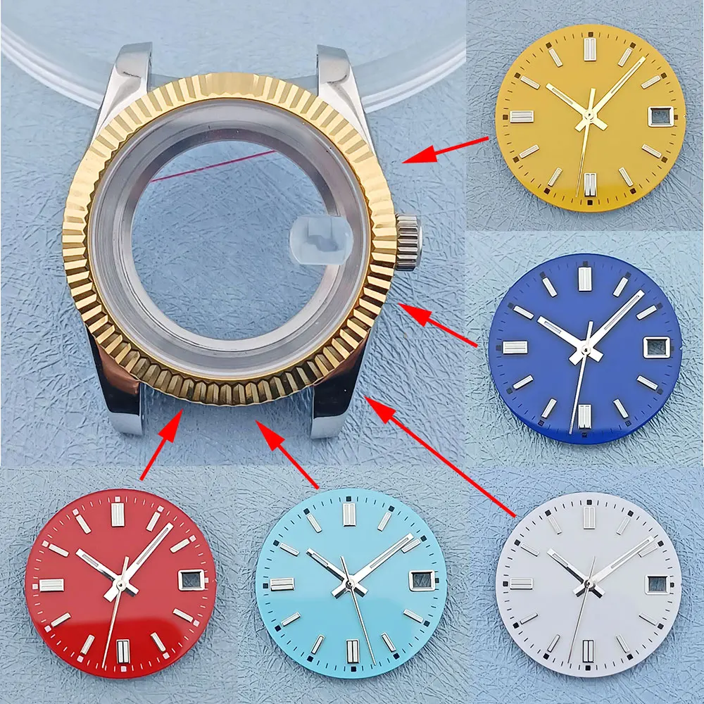39mm 316L stainless steel sapphire transparent case with 10BAR waterproof luminous dial suitable for NH35 36 movement