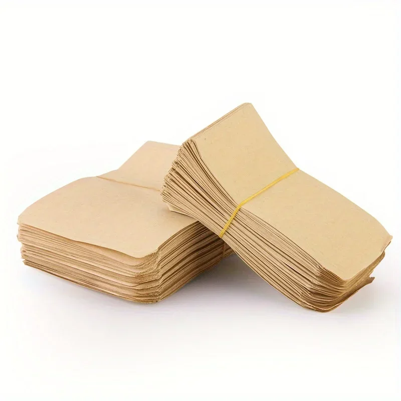 50 Stück 6 x 10 cm Beutel, Papiertüte, Geschenk, Junge, Mädchen, Dekoration, Verpackung, süße Süßigkeiten, Babyparty, Gast, klein, Mini-Kraft, Braun – Detail 1