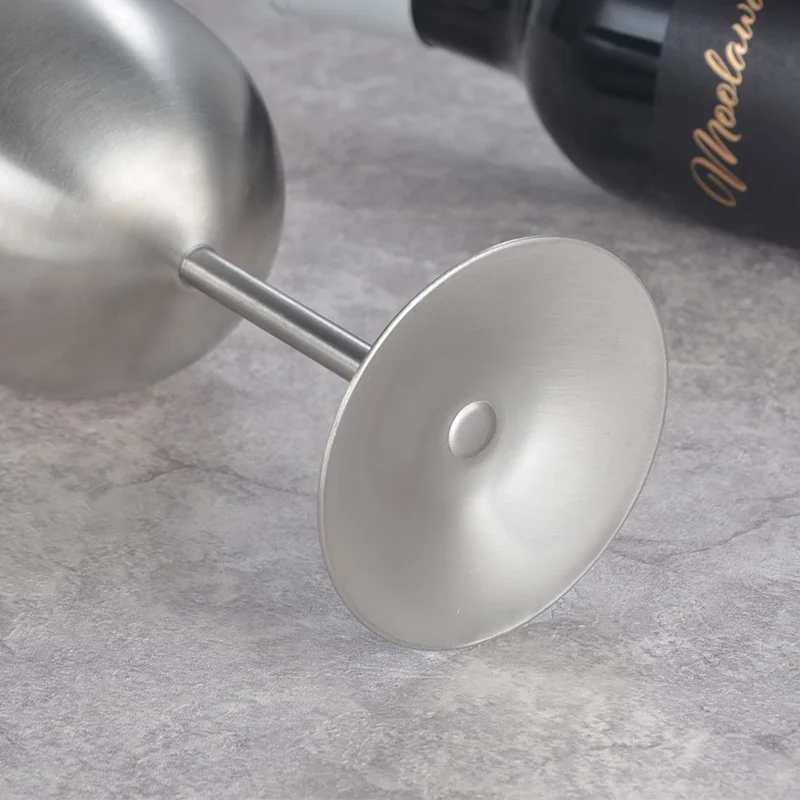 Wine Glasses Drinking Vessels Stainless Steel Wine Glass Goblet Drinking Cup Champagne Glass Party Home Bar Supply