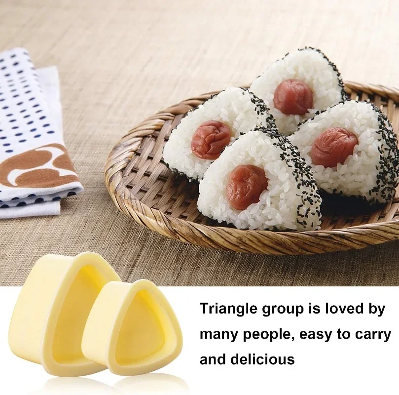 1 set Onigiri Rice Ball Bento Press Maker Mold Triangle Form Mold Sushi  Maker