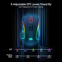 Redragon M612 PRO BT & 2.4RGB Gaming Mouse, 8000 DPI Wired/Wireless Optical Gamer Mice 11 Programmable Buttons & 6 Backlit Modes - Image 2