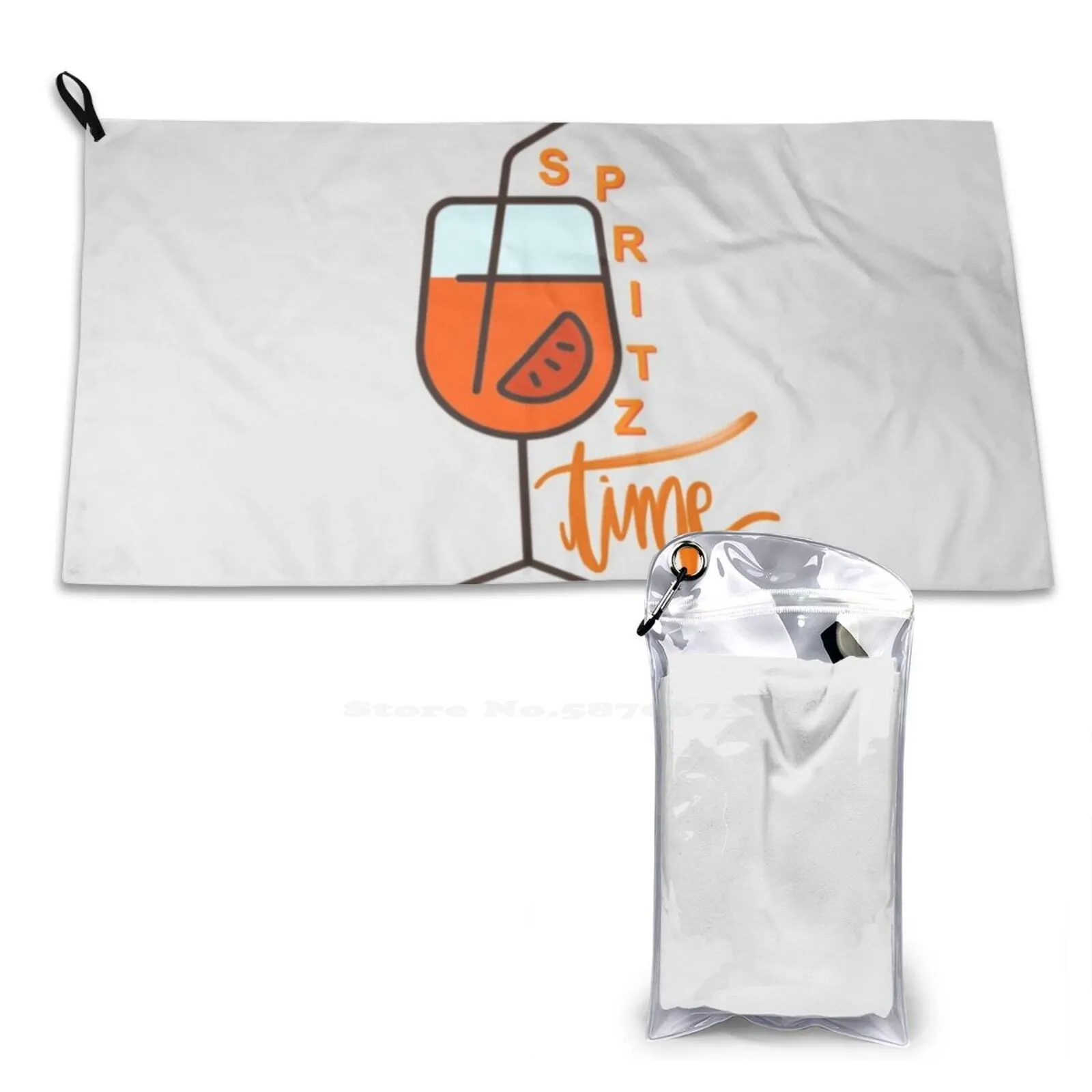 Spritz Time Morbido E Confortevole Asciugamano Da Bagno Outdoor Spritz Drink Wine Oclock Wine Time Fun Drink Orange Italy Firenze Europe