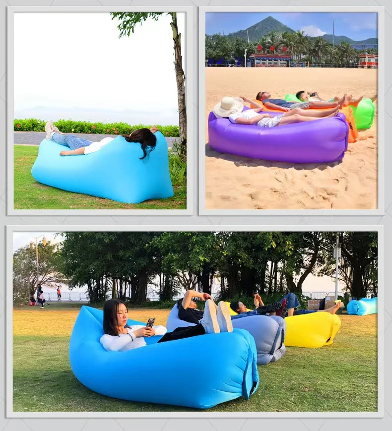 Inflatable Lounger Air Sofa Chair Camping & Beach Accessories Portable Water Proof Couch for Hiking Picnics Outdoor & Backyard