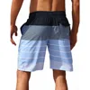 Striped Beach Shorts Men Fashion Swimwear Board Shorts Trunk Gym Fitness Pants Men's Briefs Swimsuit Kids Beachwear Short Boy 3