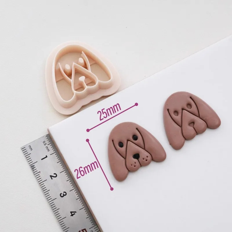 Cute Animal Dog Polymer Clay Cutters Cartoon Paw Dog Food Bone Poop Shaped Cutting Mold for Earring Jewelry Pendant Making Tools