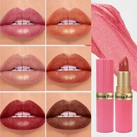 Rouge à lèvres velours rose nacré, métallique, imperméable, longue durée, mat, scintillant, diamant, maquillage cosmétique pour femmes 2