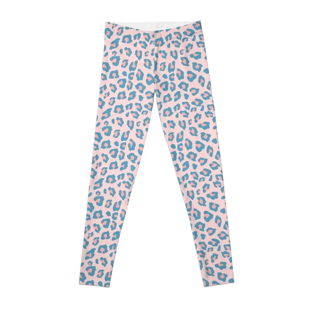 

Leopard Print - Peachy Blue Original Leggings joggers for Golf wear Leginsy push up Womens Leggings