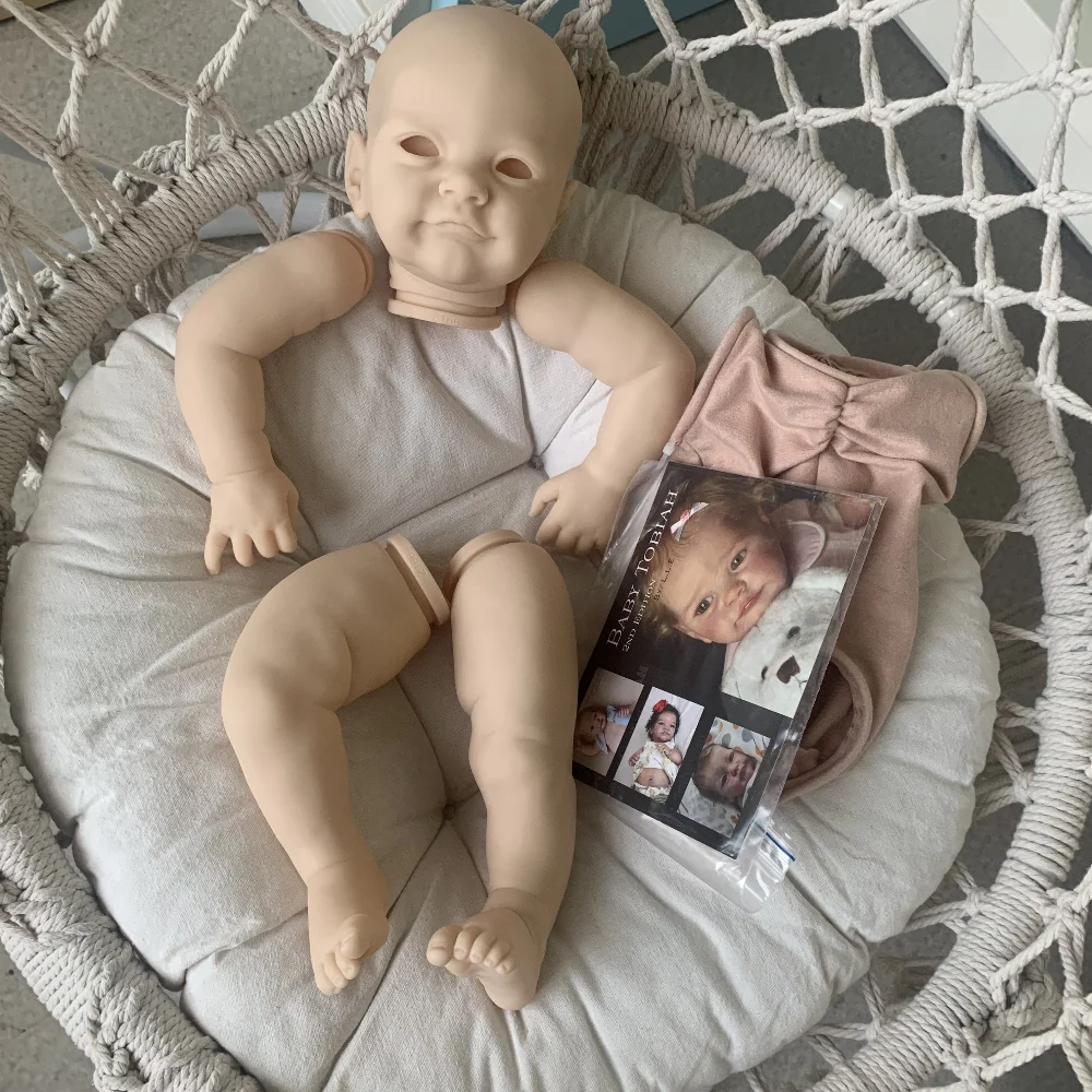 

23inch Original Size Tobiah Reborn Doll Kit Unfinished Unpainted Doll Parts with COA and Eyes Bebe Reborn muñecas para niñas