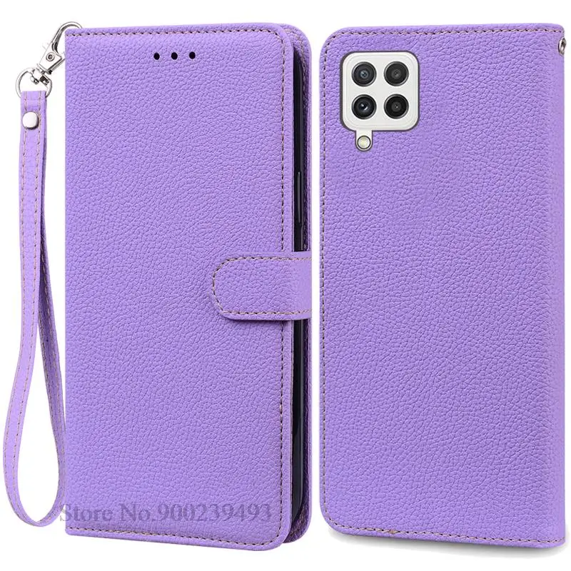 Leather Wallet Flip Case Soft Silicone Cover for Samsung Galaxy M32 - Stylish Protective s