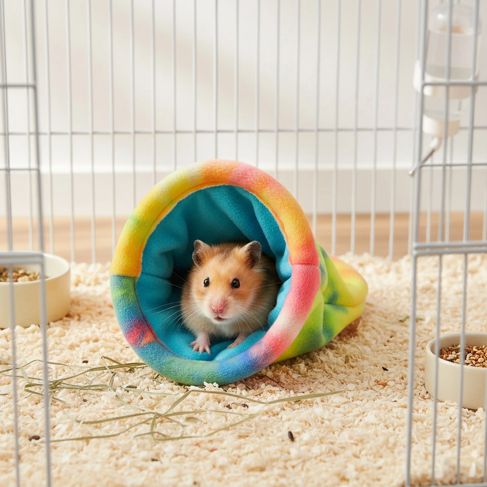 Hamsternest Winter Warmer kleiner Haustierschlafsack mit Fleece und Flanell Wärme Plüschnest für Hamster Chinchillas Kleintiere – Detail 2