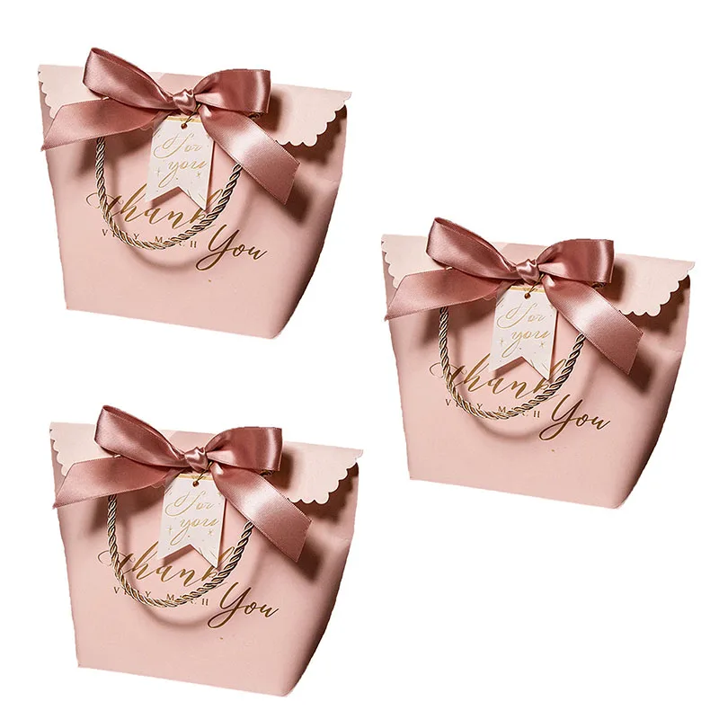 10/20Pcs Thank You Candy Gift Boxes with Handle and Ribbon – Elegant Chocolate Favor Pa... - SKU PGB17116 - UGI Packaging