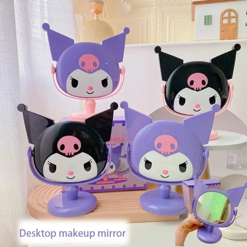 

Kawaii Sanrios Cartoon Cosmetic Mirror Hello Kittys Kuromi Cinnamoroll Sweet Student Girl Heart Bedroom Desktop Vanity Mirror