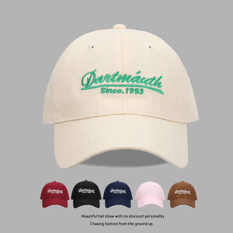 

Peaked Cap Women's Embroidered Letters Sun-Proof Big Head Circumference Versatile Deep Top Baseball Cap Men