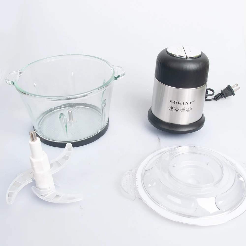 Houselin Glass Bowl Food Chopper Meat Grinder, for Kitchen, Vegetable, Onion, Garlic, Salad, Baby Food, Fruit, Nuts 6