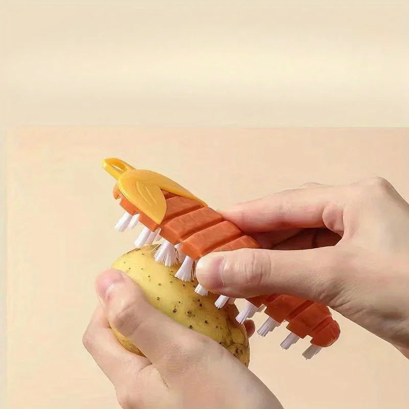 Fruit and Vegetable Brush Bendable Cleaning Brush Kitchen Tools Fruit and Vegetable Pan Bowl Clean