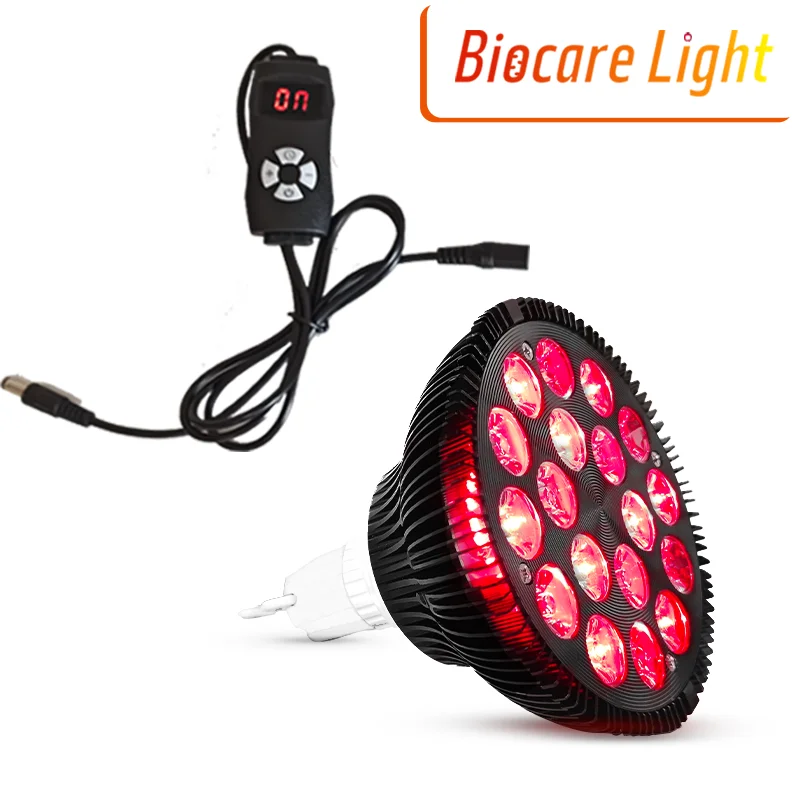 Timing 54W LED Red Light Therapy Lamp Bulb 660nm& 830nm Near Infrared