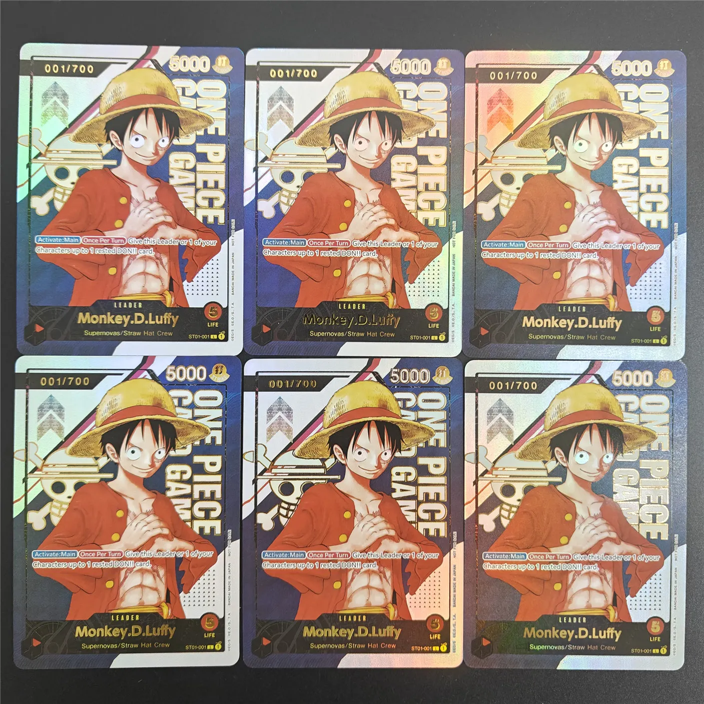 Proxy One Piece Game ST01-001 Monkey.D.Luffy Serial Number Prize