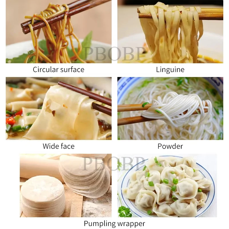Description Picture 3 of itemPBOBP Multifunctional Electric Wonton Dumpling Skin Maker Electric Noodle Machine Thickness Adjustment Press Dough Make Noodles