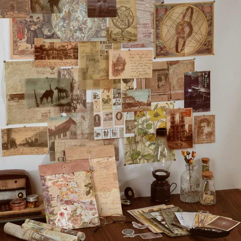 Vintage Junk Journal Background Paper Card Decorative Stationery Scrapbooking Diary Album Lable Retro Material Sticker Planner Aliexpress