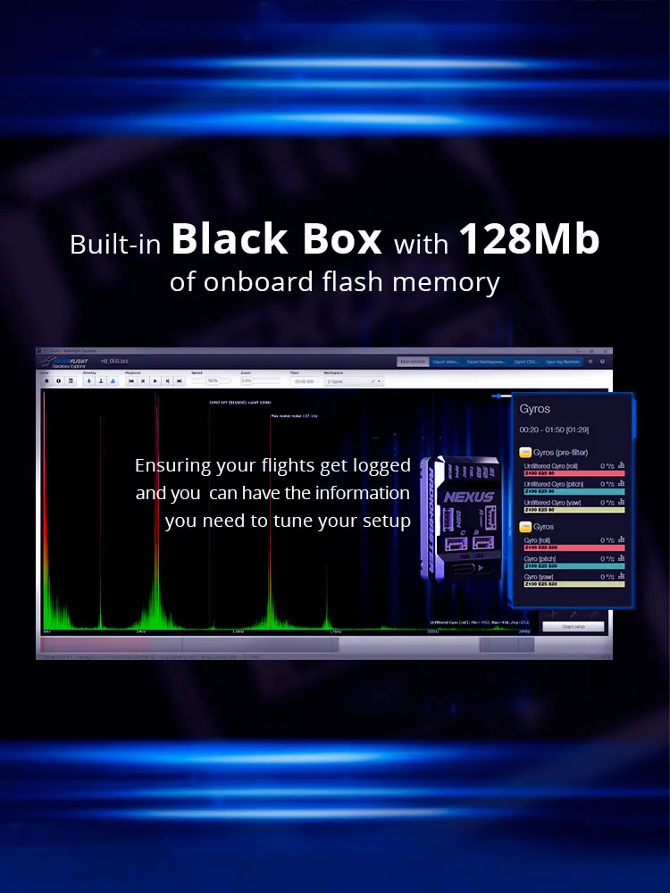 Description Picture 6 of itemRadiomaster NEXUS Helicopter Flight Controller FC Built-in Black Box Support CRSF DSM S.BUS UART For RC Fixed Wing Helicopter