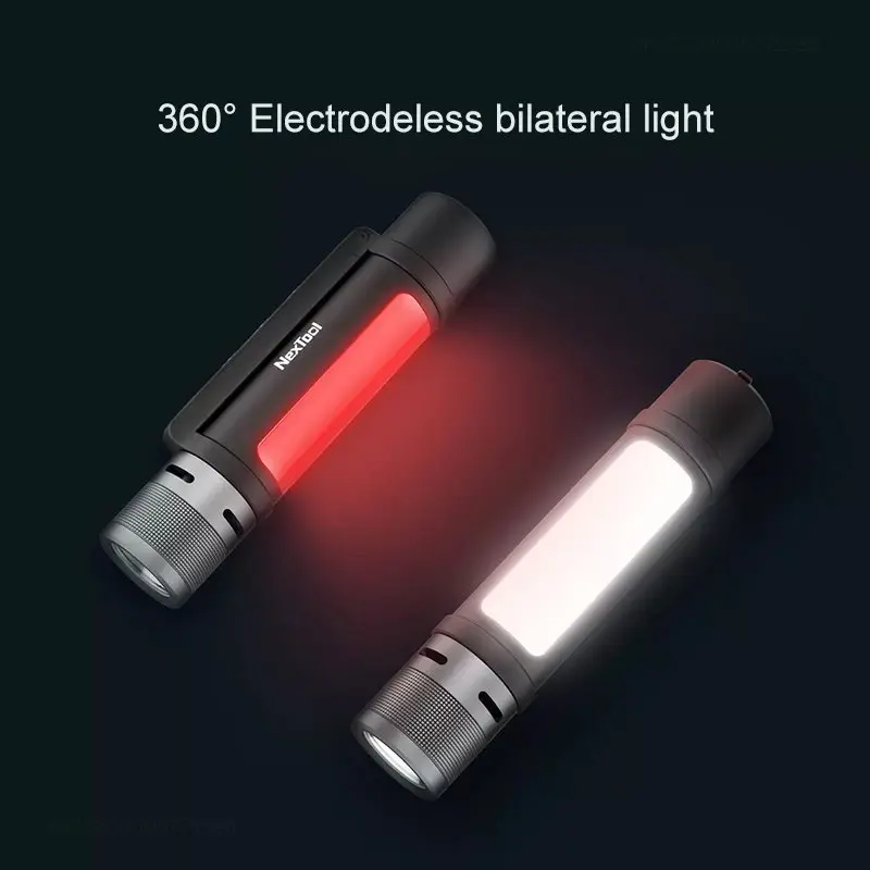 Outdoor 6 in 1 Zoom LED Flashlight Multifunction Portable Sound Light Alarm 1000lm Waterproof 2600mAh