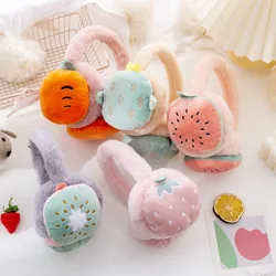 Unisex Funny Soft Multi Color For Women Thick Fruit Pattern Earmuffs Cartoon Fruit Children's Earwarmers Lovely Ear Flap