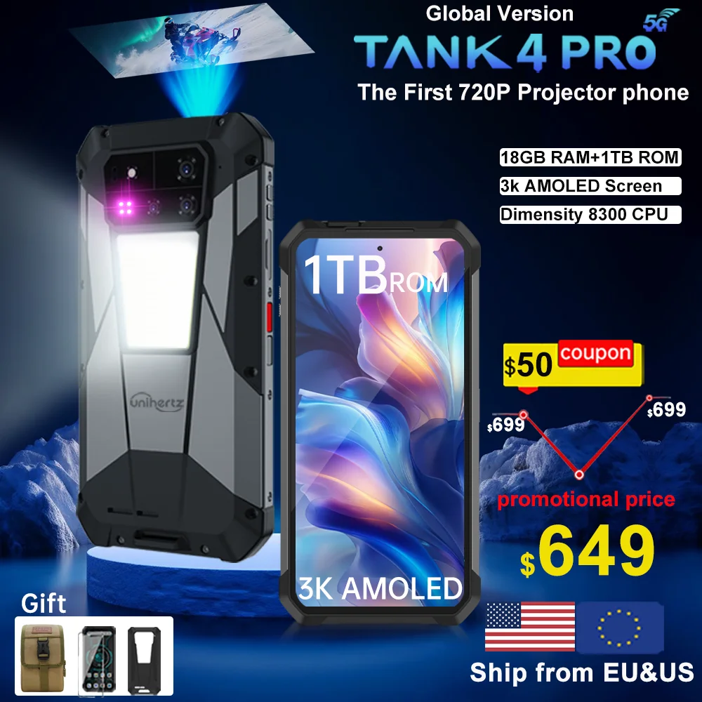 World premiere】Unihertz by 8849 Tank 4 pro Smartphone 5G