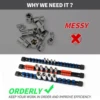 1/4" 3/8" 1/2" Wrench Holders Traight Plastic Universal Socket Organizer Rail Bracket Repair tools Socket Wall Wrench Home Tools 3