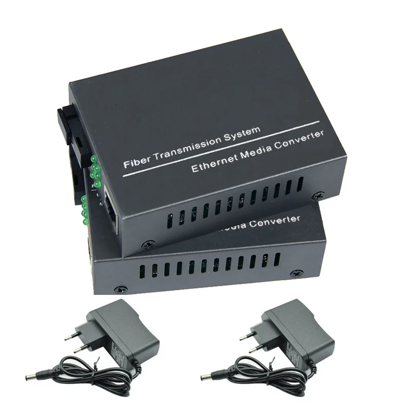 Media converter fiber optical to rj45 UTP 1310/1550 fiber to ethernet switch 10/100M Fibra Optica Transceiver