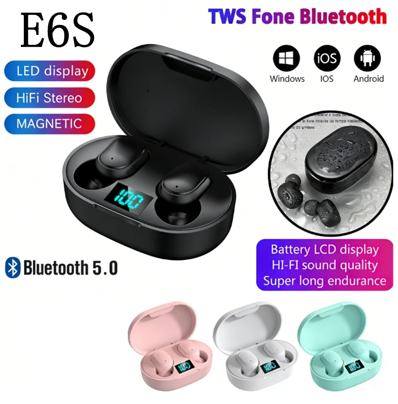 Noise-Canceling Waterproof Wireless Earbuds with LED Display Charging Case