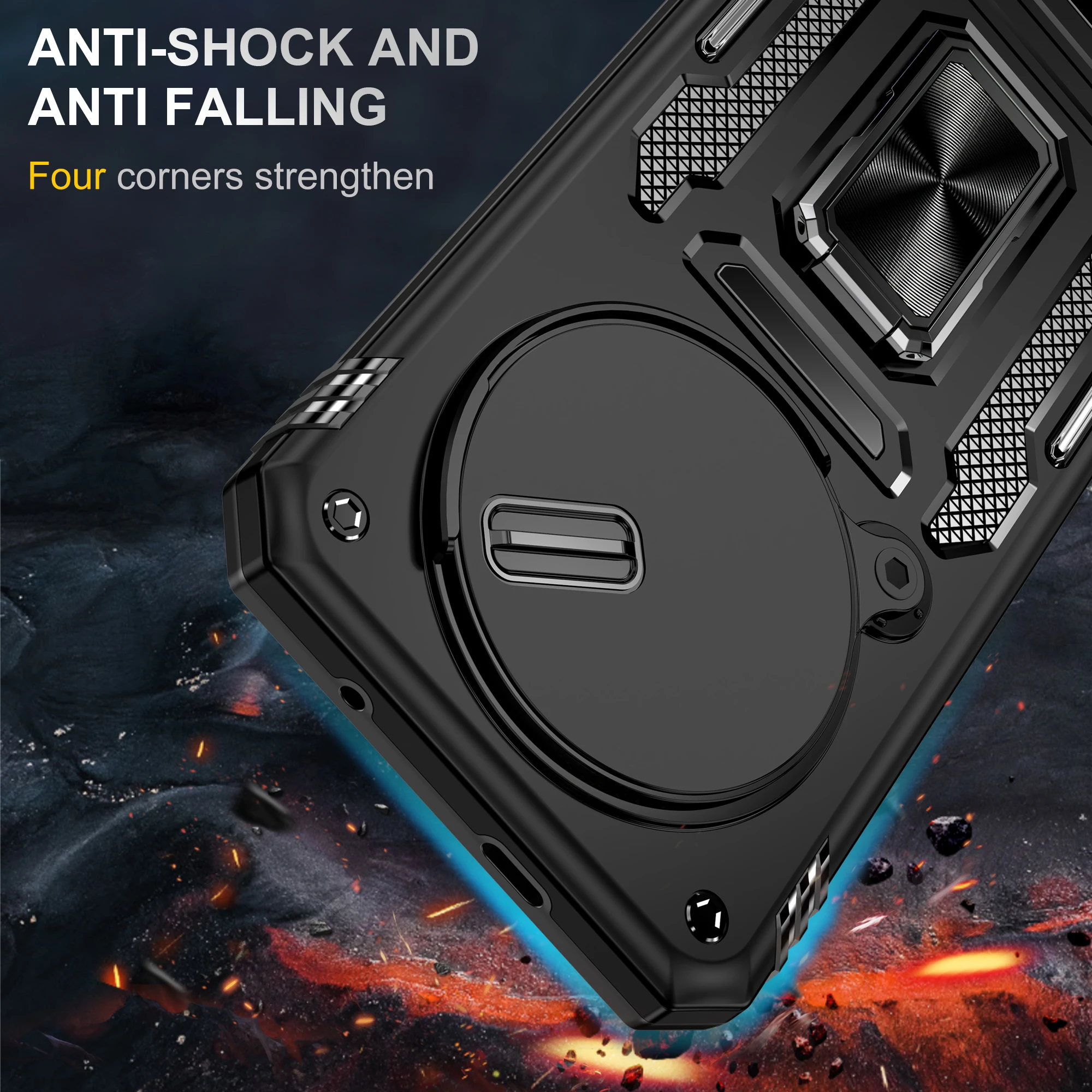 Heavy Duty Case with 360° Kickstand and Camera Protection