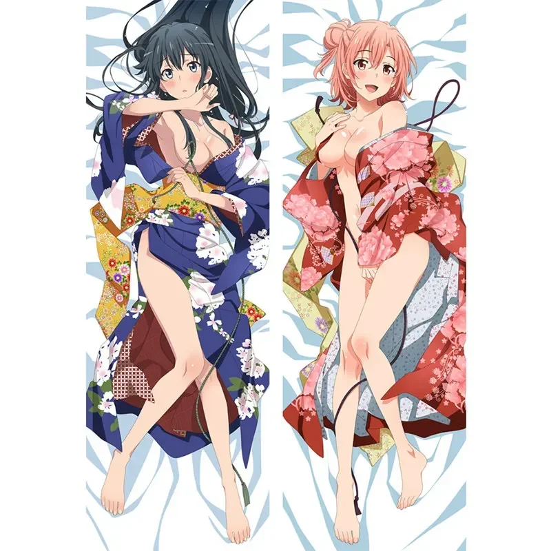 

60x180cm New Anime My Youth Romantic Comedy Is Wrong As I Expected Pillow Cover 3D Double-sided Bedding Hugging Body Pillowcase