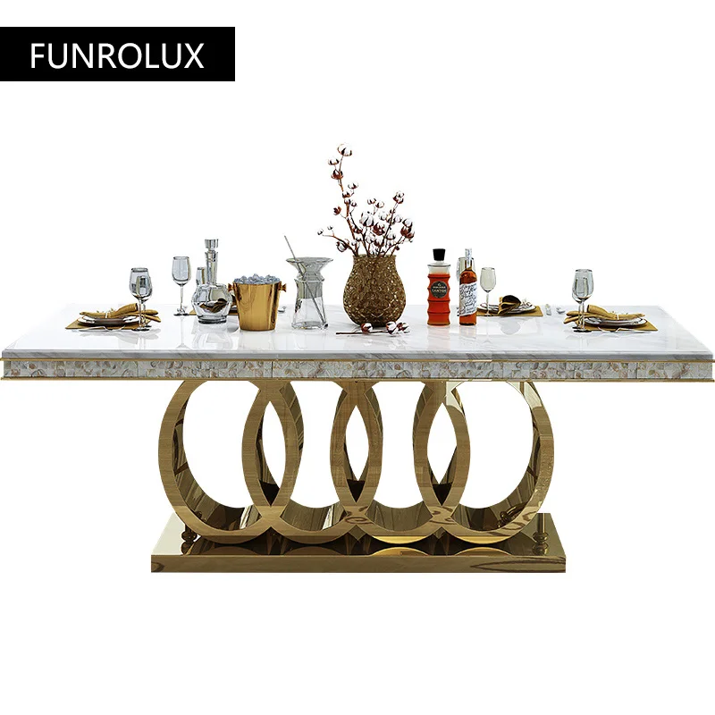 Marble Dining Table Set 6 People 10 For Renren Restaurant