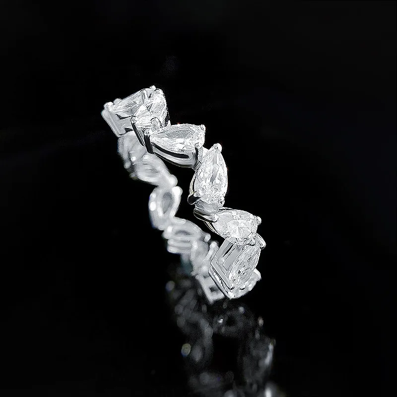 

S925 Быстрая Форма капли воды 3*5 рядов колец Instagram холодный ветер многослойное кольцо с бриллиантами оптовая продажа