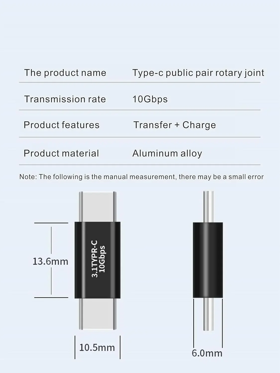 รูปสินค้า อะแดปเตอร์ USB-C 3.1 ถ่ายโอนเร็ว 10Gbps คู่