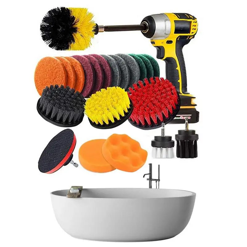 ElectricDrillBrushCleanerKitPowerScrubberForCleaningBathroom