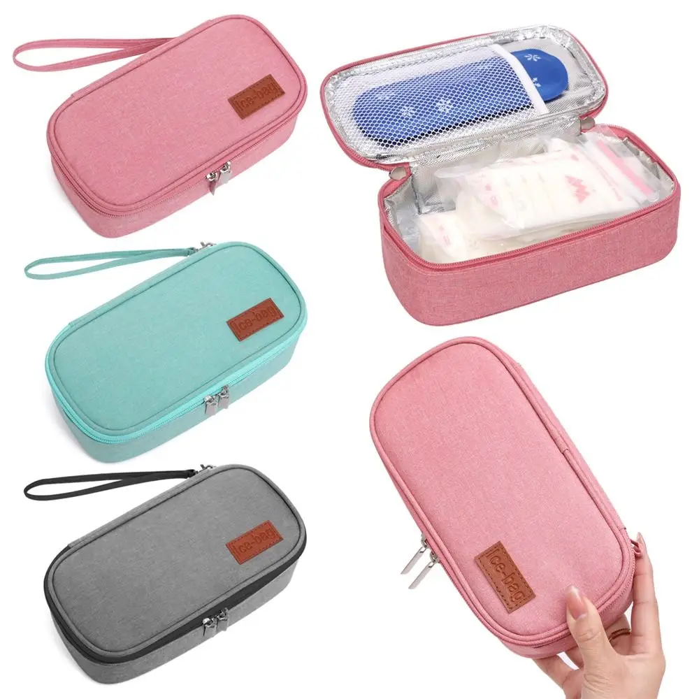 Insulin Cooling Bag Candy Color Insulin Cooling Bag without Gel Drug Freezer for Diabetes Thermal Insulated Pill Protector Portable Medicla Cooler