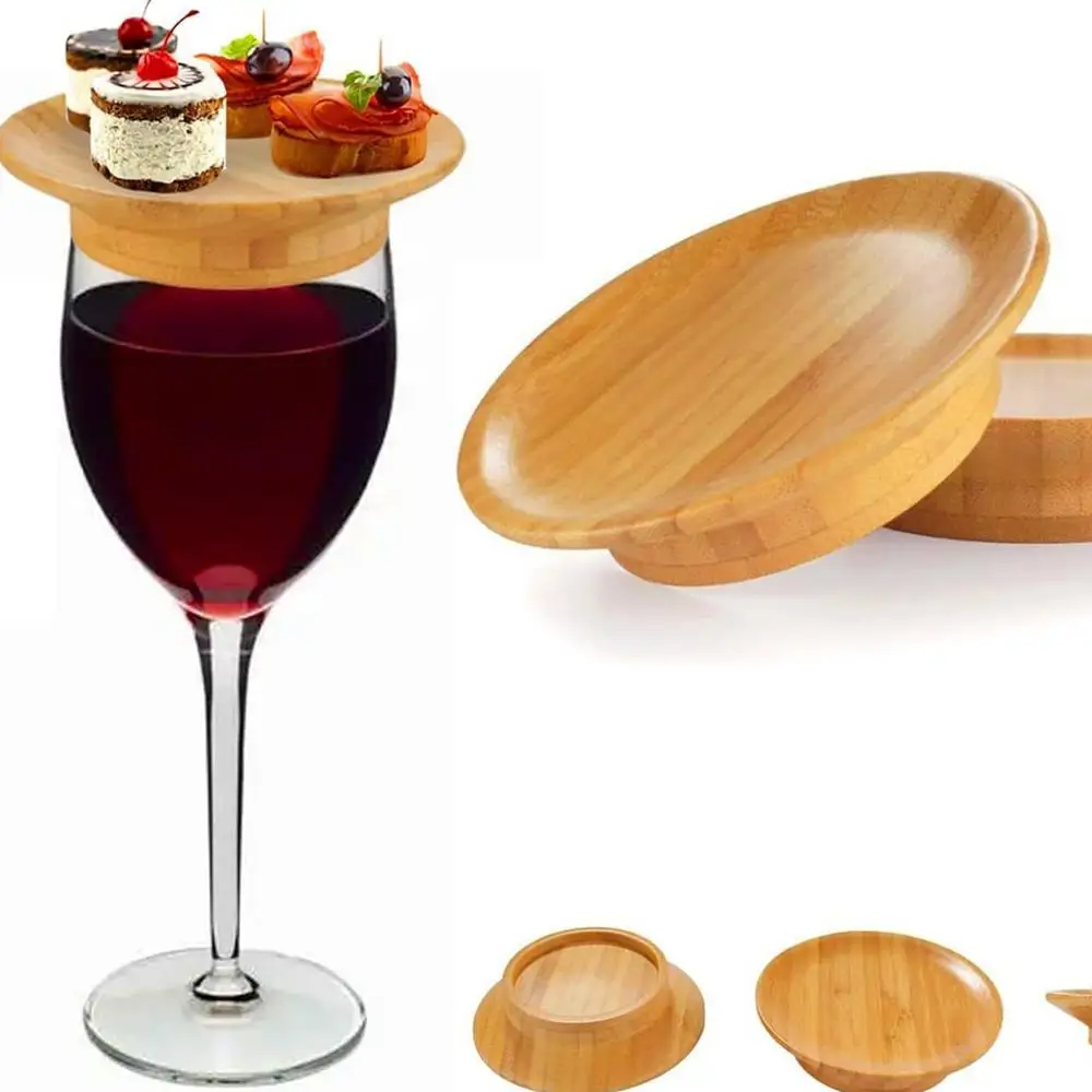 Description Picture 5 of item4pcs Charcuterie Boards Wooden Cheese Board Set Deli Plate Table Top Wine Glass Cup Topper Serving Tray For Party Home Household