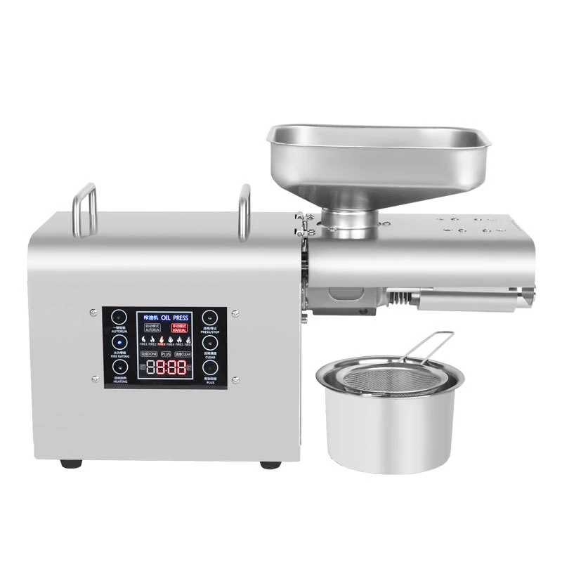 Oil Press Automatic FLaxseed Sunflower Peanut Extracting Machine High Sesame Hydraulic De Aceite Heat Olive Hard Stainless Steel 3