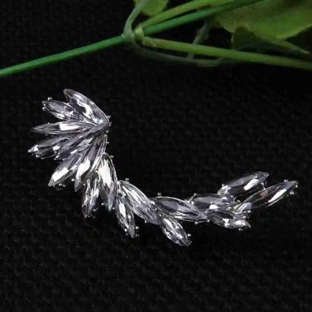 Ear Clip Earrings Clip Earrings Ear Clip Ear Accessories 1Pcs Punk Horse Eye Crystal Earrring Climber Ear Clip Cuffs Earrings For Women Statement Jewelry Earrings For Women